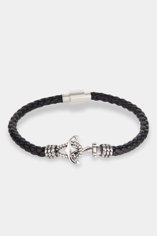 Bracciale - Nero e argentato