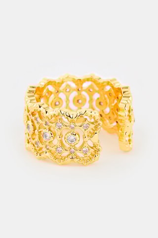 Anello - Dorato e bianco