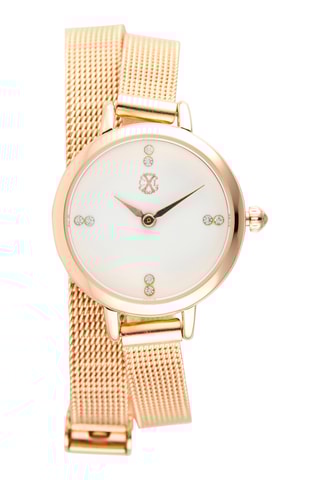 Orologio al quarzo in lega - Dorato rosa e bianco