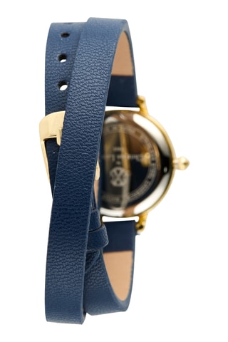 Orologio al quarzo in sintetico - Blu scuro e dorato