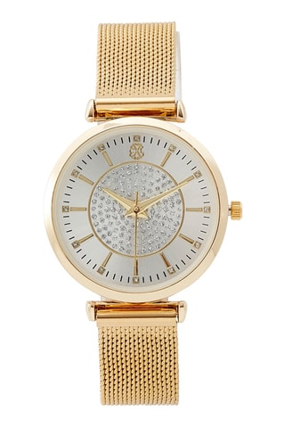 Cofanetto orologio al quarzo in acciaio e bracciale