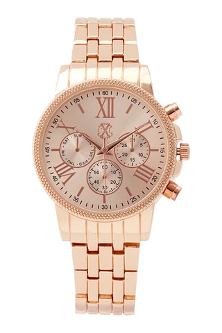 Orologio al quarzo in lega - Piccoli secondi - Dorato rosa