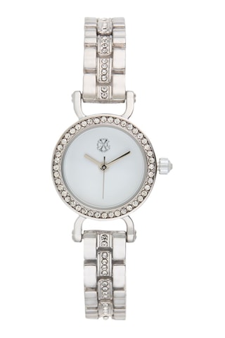 Orologio al quarzo in lega - Argentato e bianco