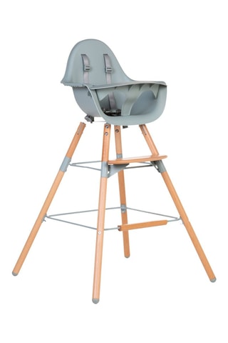 4 pés longos e 1 apoio para os pés em faia para cadeira alta evolutiva