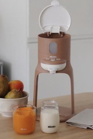 Préparateur de biberon en acier inoxydable et silicone