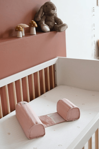 Almofada de apoio em linho - Desde o nascimento - Rosa