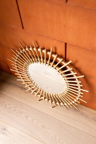 Espelho de vime - 60 cm - Natural
