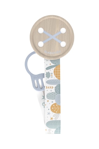 Fixador de chupetas - Azul-cobalto e branco