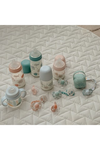 Fixador de chupetas - Azul-cobalto e branco