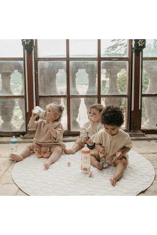 Fixador de chupetas - Rosa e branco