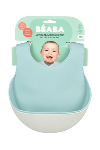 2 bavoirs sans BPA - Vert d'eau - Dès 4 mois