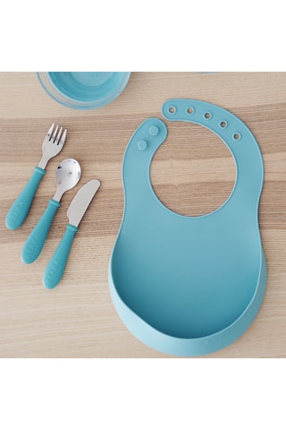 2 bavoirs sans BPA - Vert d'eau - Dès 4 mois