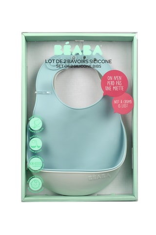 2 bavoirs sans BPA - Vert d'eau - Dès 4 mois