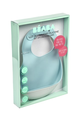 2 bavoirs sans BPA - Vert d'eau - Dès 4 mois