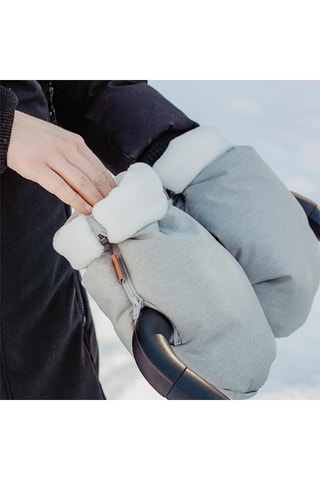 Moufles poussettes - Gris chiné