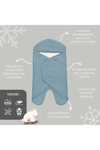 Couverture Babynomade® - Ciel - De 0 à 6 mois - 63 x 36 x 3 cm