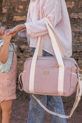 Sac à langer - 41 x 16,5 x 26,5 cm - Rose poudré