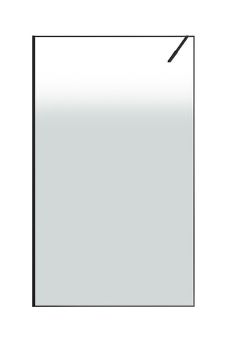 Mampara de ducha - Negro y blanco - 120 x 200 cm