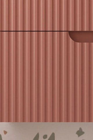 Mueble de cuarto de baño de 2 cajones - Terracota - 81 x 50,5 x 46,5 cm