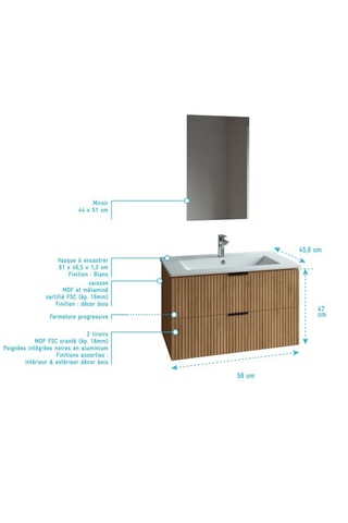 Conjunto de cuarto de baño Milo - 3 piezas