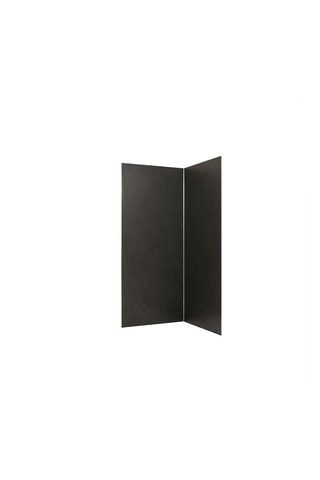 2 packs de 2 paneles de pared piedra pizarra - Negro - 210 x 90 x 90 cm