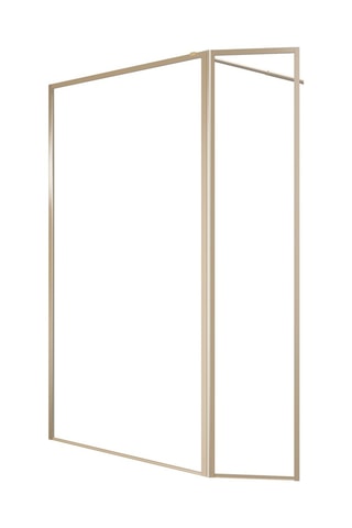 Mampara de ducha Edge - Dorado - 200 x 160 cm