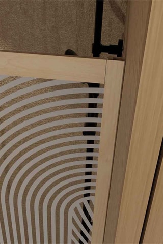 Mampara de ducha Japandi - Dorado - 200 x 120 cm