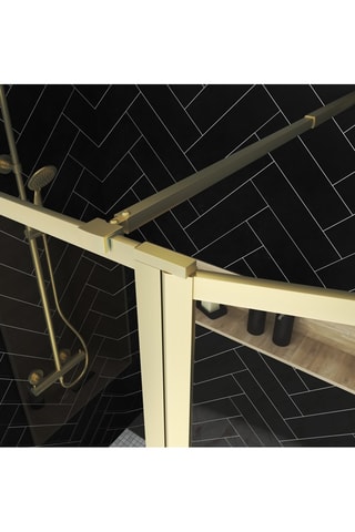 Mampara de ducha Edge - Dorado - 200 x 120 cm