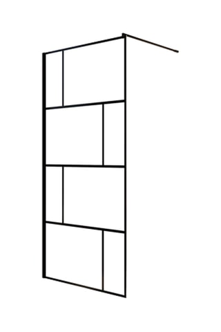 Mampara de ducha Bricks - Negro - 100 x 195 cm