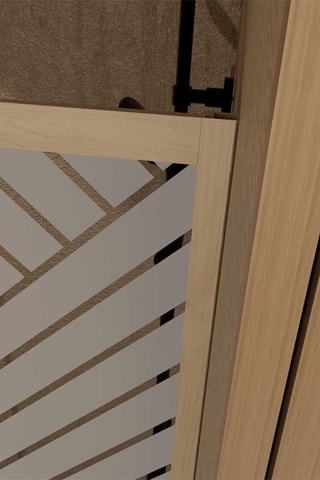 Mampara de ducha Japandi - Dorado - 200 x 120 cm