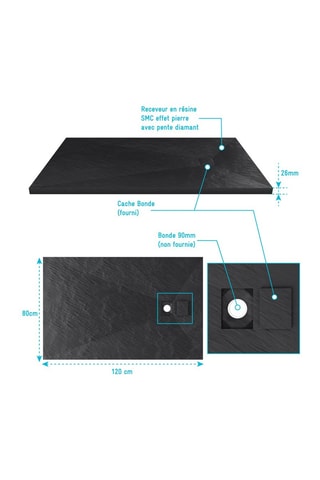 Plato de ducha - Negro