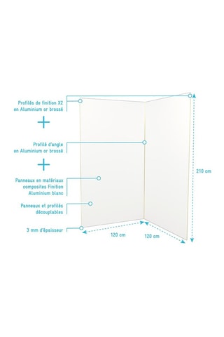 2 paneles murales - Blanco