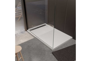 Plato de ducha con rejilla de canaleta Athéna - 80 x 140 x 3 cm