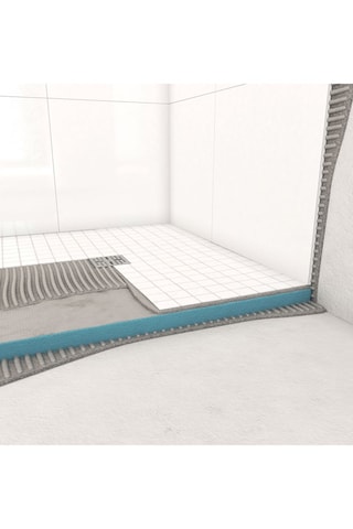 Plato de ducha de baldosas - Gris - 90 x 140 x 4 cm