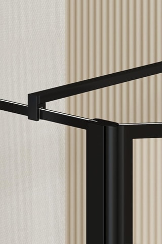 Mampara de ducha de vidrio con panel giratorio Dark Blocks - 80 + 40 x 195 cm