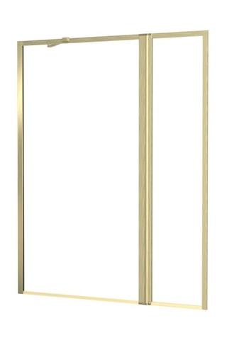 Mampara de bañera - Transparente y dorado - 70 x 130 cm