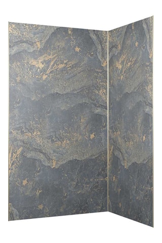 2 paneles murales de ducha STONE’IT - Gris - 90 x 210 cm y 120 x 210 cm