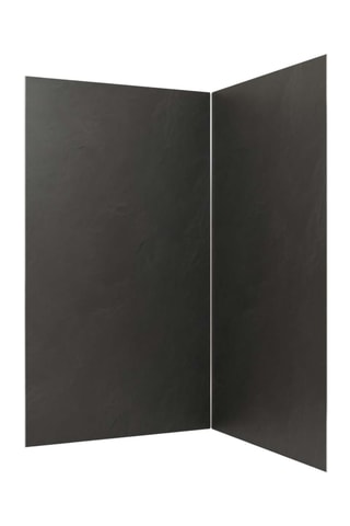 2 paneles murales de ducha STONE’IT - Negro - 120 x 210 cm y 90 x 210 cm