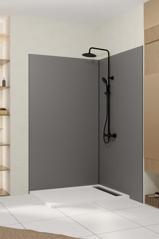2 paneles murales de ducha WALL’IT - Antracita - 120 x 210 cm