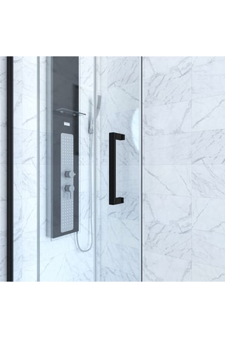 Puerta de ducha y mampara CRUSH -  Negro - 90 x 200 y 140 x 200 cm