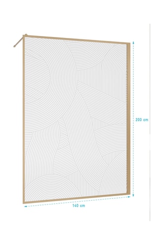 Mampara de ducha Hinata - Dorado - 140 x 200 cm