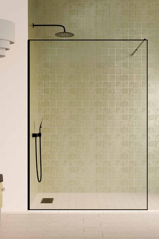 Mampara de ducha Léa - Negro - 140 x 200 cm