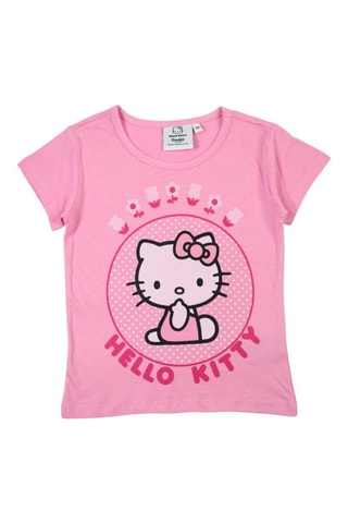 Camiseta Hello Kitty Sanrio - Blanco, negro y rosa