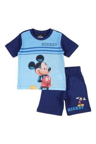 Camiseta y short Mickey Disney - Azul, amarillo y rojo