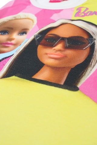 Camiseta Barbie - Blanco, amarillo, negro y rosa