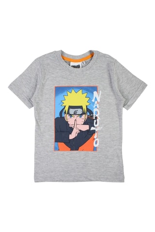 Camiseta Naruto Shippuden - Blanco, amarillo y gris