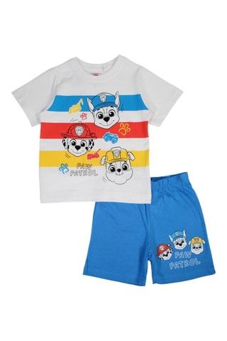 Camiseta y short La Patrulla Canina - Azul claro - Blanco, rojo, azul y amarillo