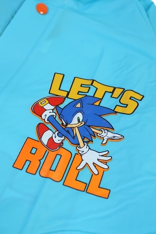 Impermeable con capucha Sonic  - Azul