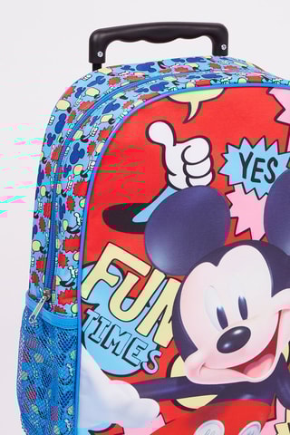 Mochila con ruedas Mickey Disney - Azul, amarillo, rosa y rojo