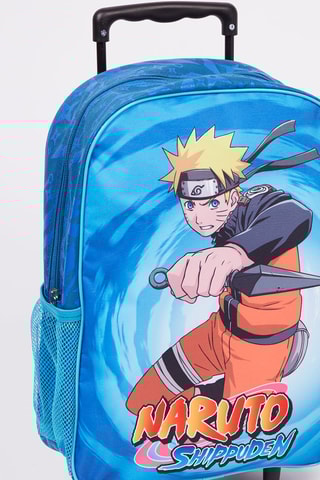 Mochila con ruedas Naruto Shippûden - Azul, negro, naranja y rosa